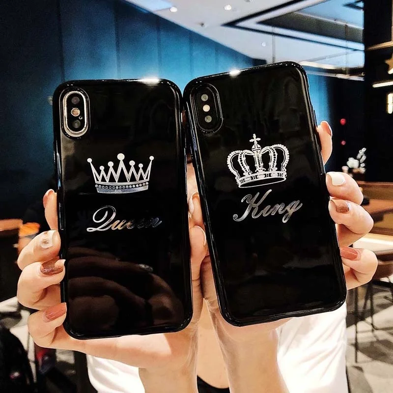 Мягкие силиконовые ТПУ чехлы для iPhone 6 6s 7 8 Plus мультяшный чехол телефона XR XS Max Crown