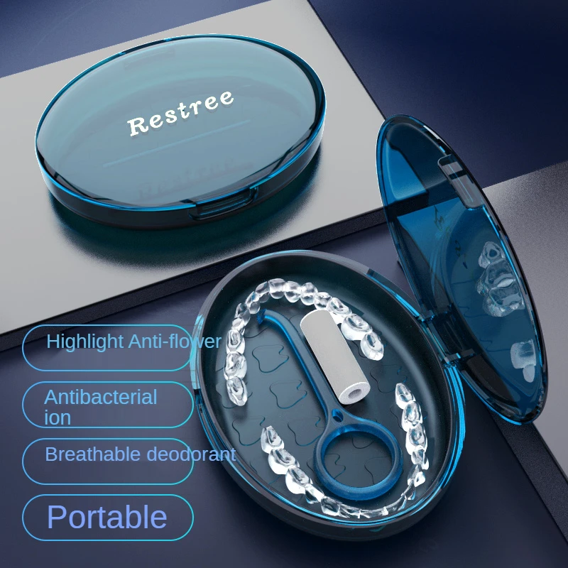 

Invisible Braces Dental Orthodontics Retainer Box Denture Storage Container Holder Case Teeth Box Portable Molar Braces Box