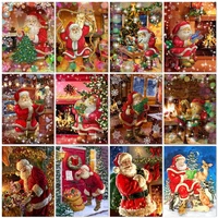full drill diamond painting santa claus mosaic embroidery 5d diy cross stitch kits rhinestones picture christmas gift home decor