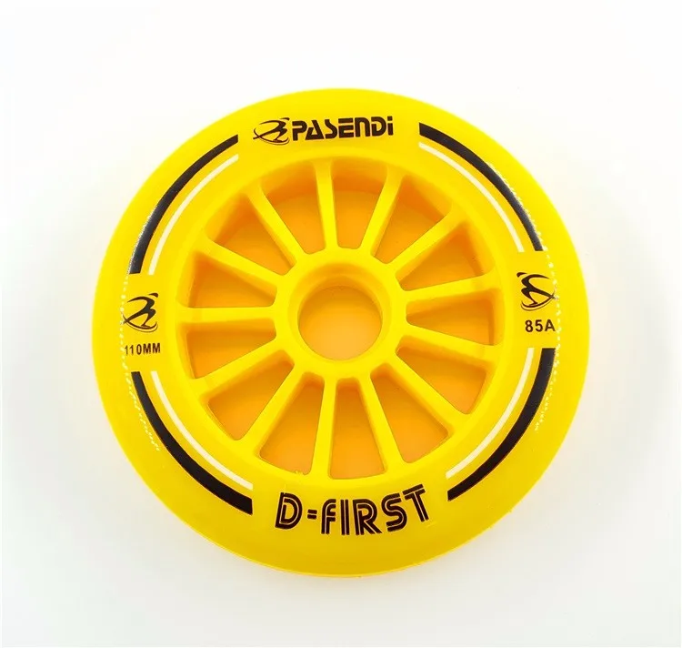 

PASENDI Professional Roller Speed Skating 110MM Wheels Yellow 85A