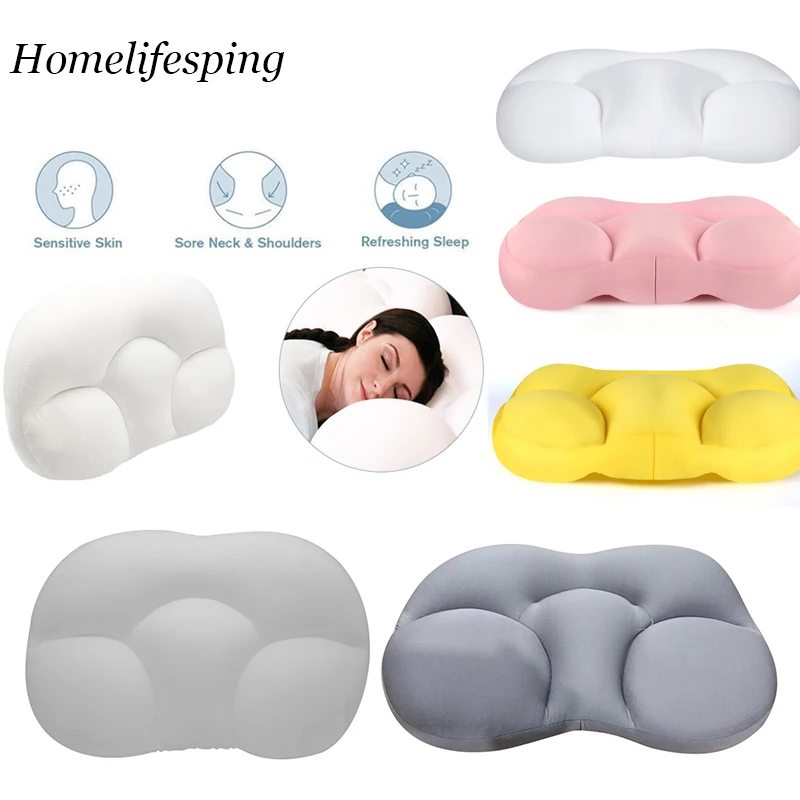 

Мягкая воздухопроницаемая эргономичная подушка для сна, 3D Рисунок облаков, бабочек, круглых облаков, дизайнерская мягкая