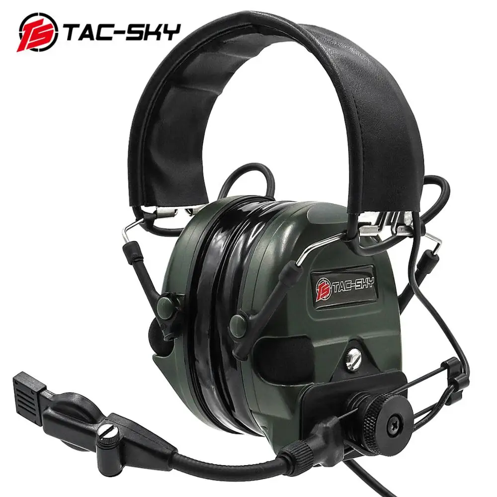 TCI LIBERATOR 1 TAC-SKY silicone earmuffs noise reduction pickup military tactical shooting walkie talkie headset FG