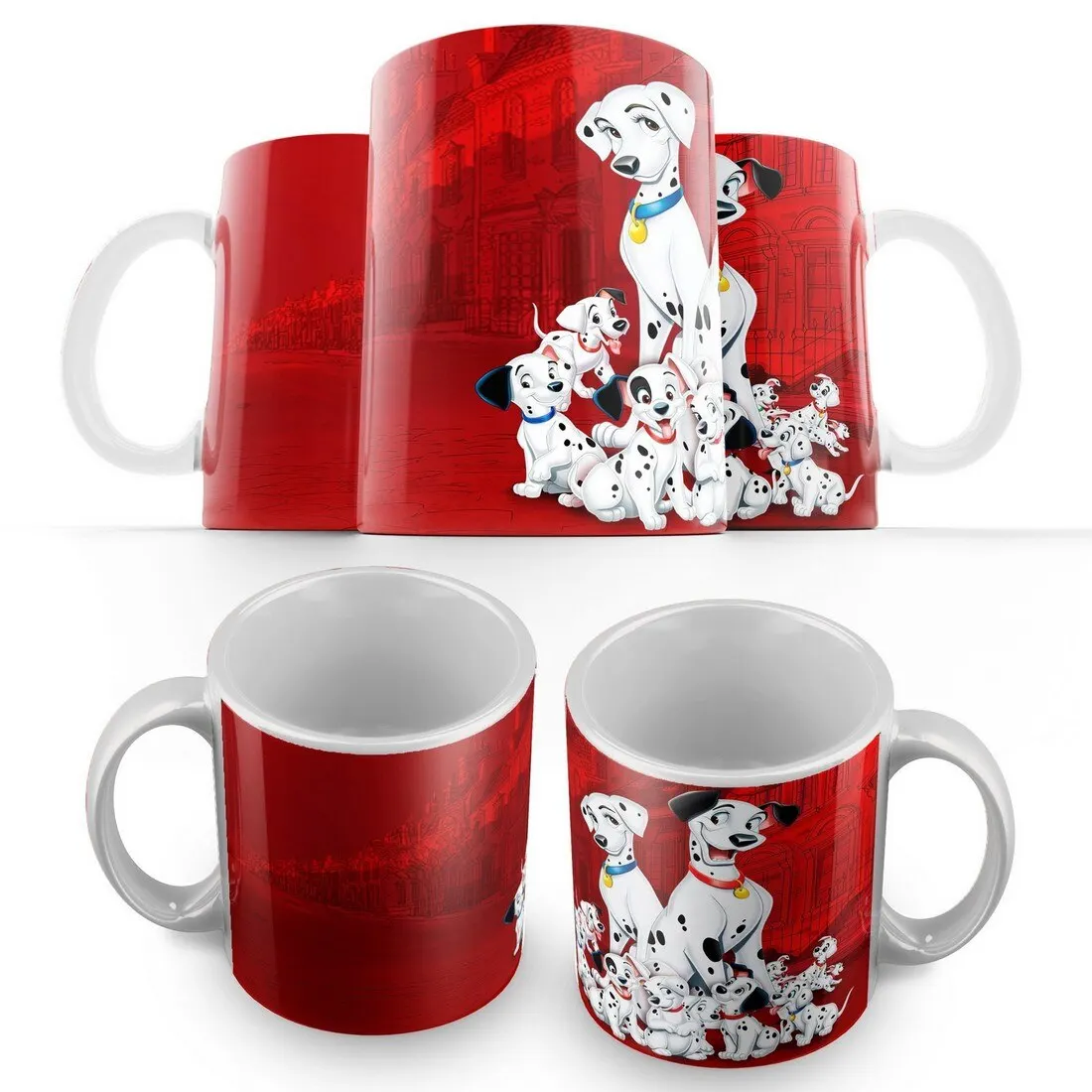 Кружка: 101 далматинец (мультфильм Disney Pixar, собаки Disnay, звери, животные) - 2 классные кружки подарок аниме minecraft.