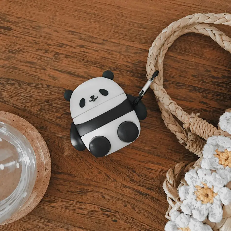 3D чехол для наушников s для AirPods, силиконовый чехол с милым мультяшным щенком для Apple Air pods 2, забавный чехол для наушников, кольцевой ремешок