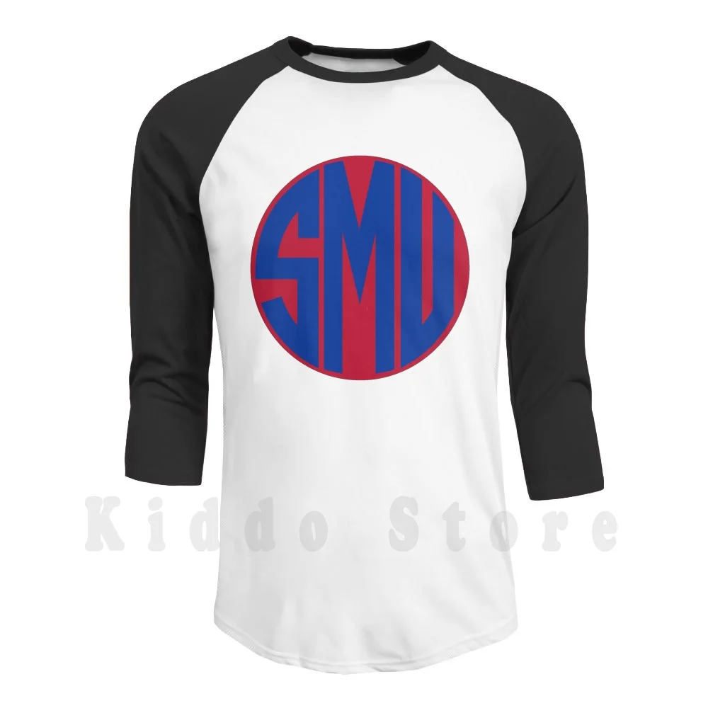 Монограмма для колледжа-красная с синей толстовкой длинным рукавом Smu South Methodist