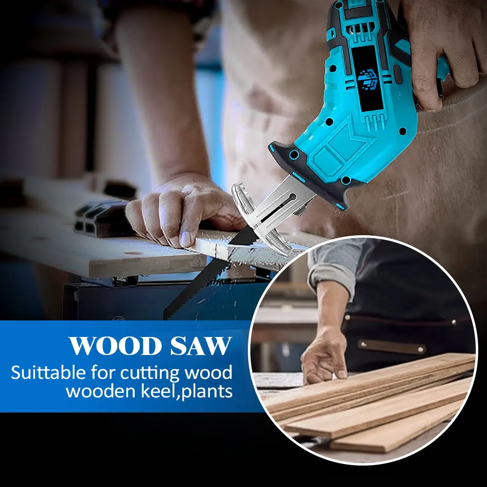 18V Cordless Reciprocating Saw Portable Replacement Electric for Makita Battery with Lithium Mini Table | Инструменты