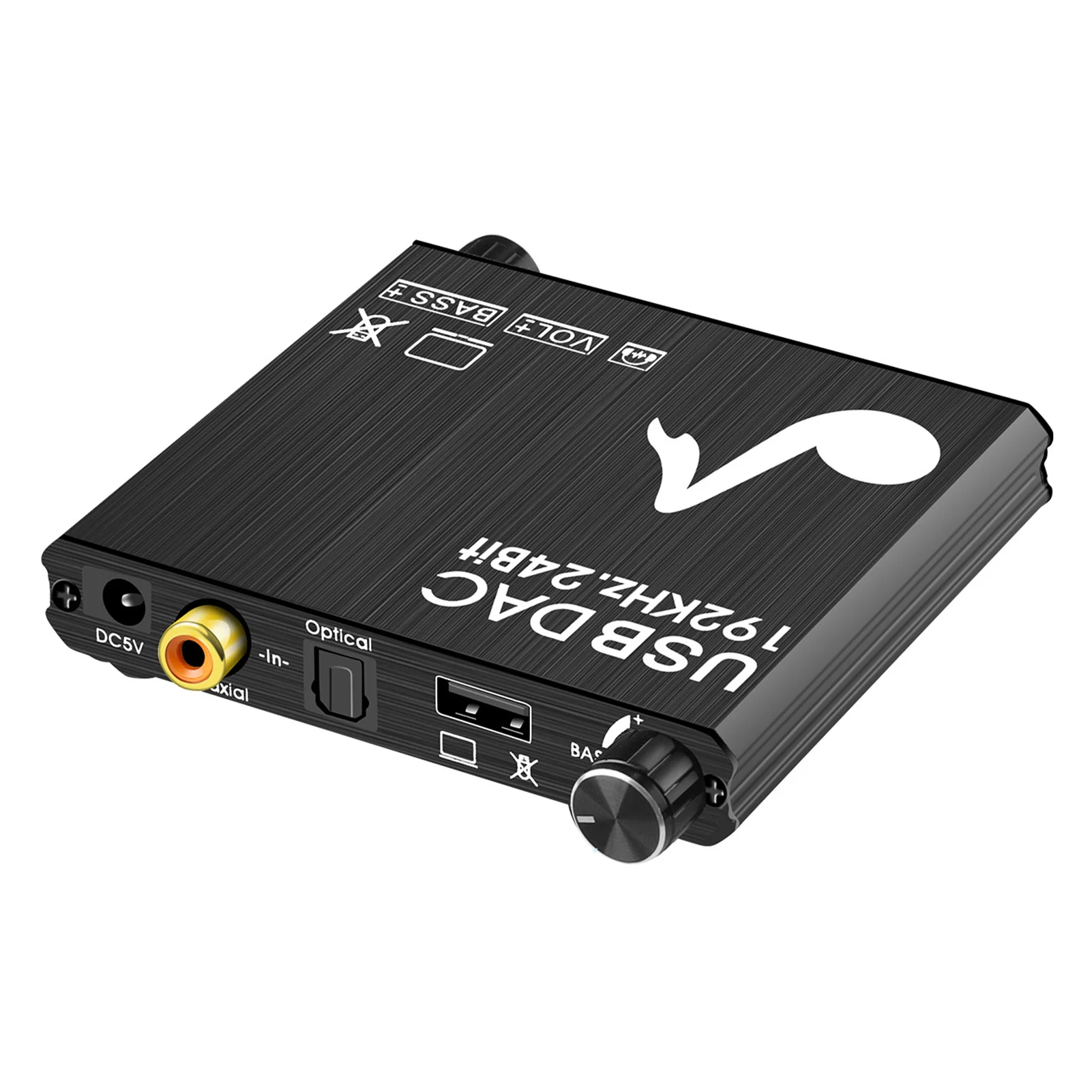 

Digital To Analog Audio Converter 192KHz 24Bit DAC Adapter Opticals Toslink Coaxial RCA 3.5mm For PS3 PS4 TV USB Power Cable