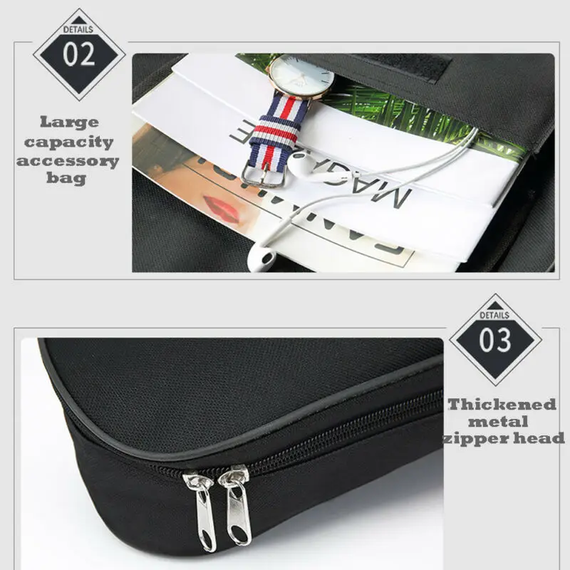 Сумка для гитары с двумя лямками мягкий чехол двойными сумки электрического баса