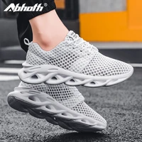 abhoth running shoes lace up mesh breathable sneakers for men lightweight outdoor walking women shoes black zapatillas hombre 46
