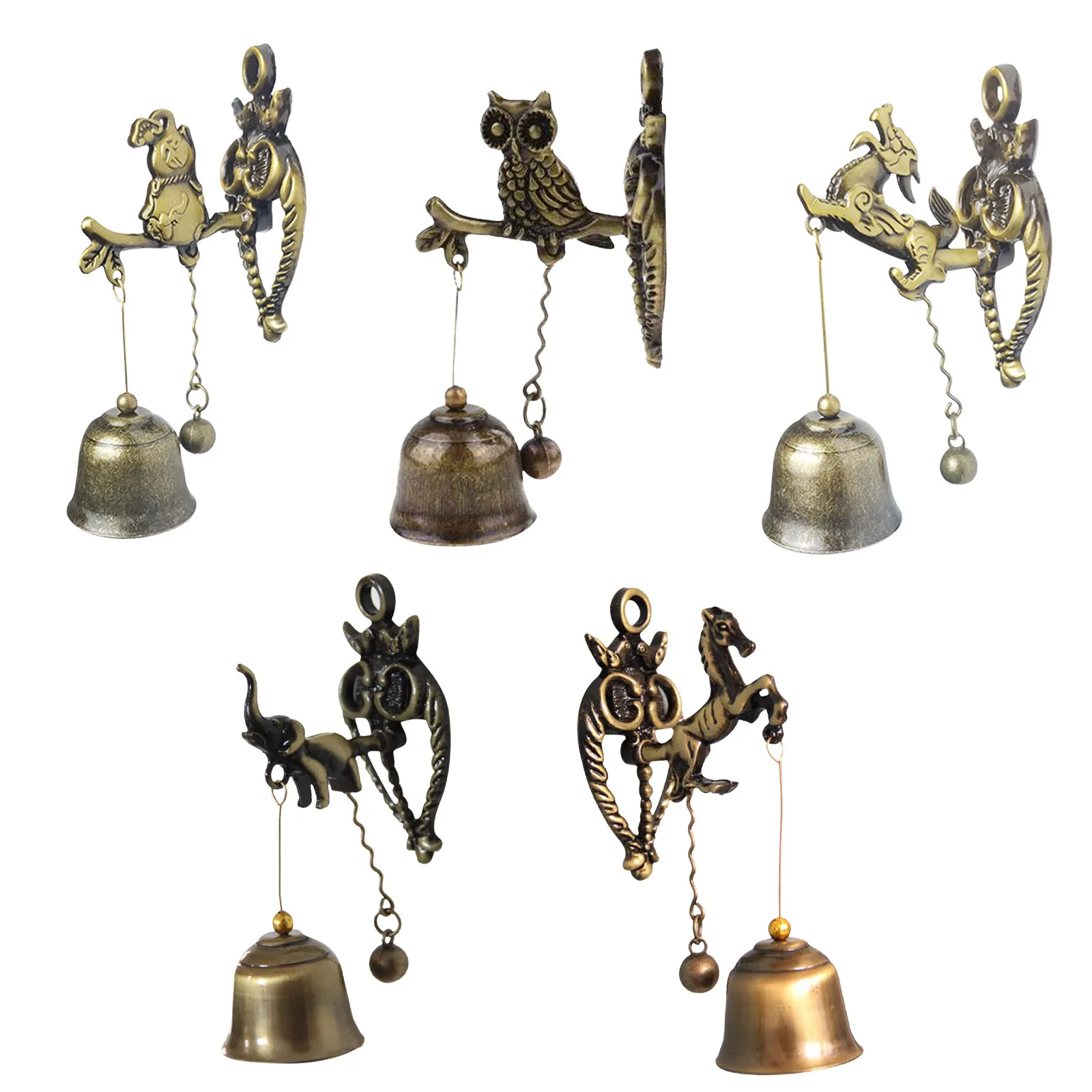 Декоративный колокольчик Antique Owl Bell для магазинов, офисов, входных дверей, веранд, столовых и садов.