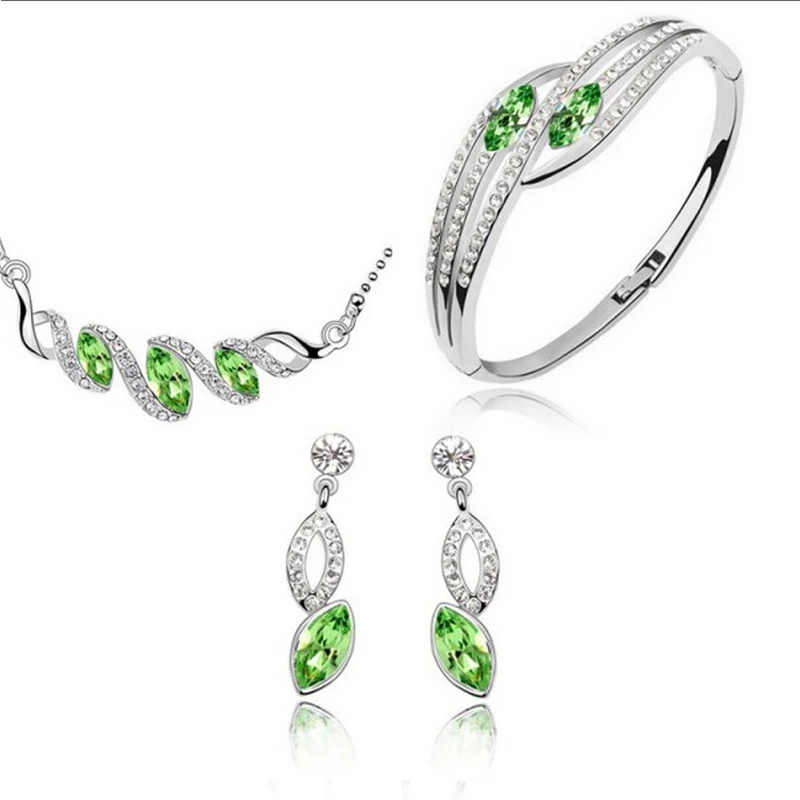 Набор свадебных украшений ожерелье серьги браслет подвеска в форме конского