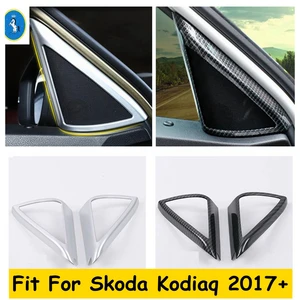 Inner Pillar A Stereo Speaker Audio Loudspeaker Decorative Cover Trim Fit For Skoda Kodiaq 2017 - 2022 Interior Accessories