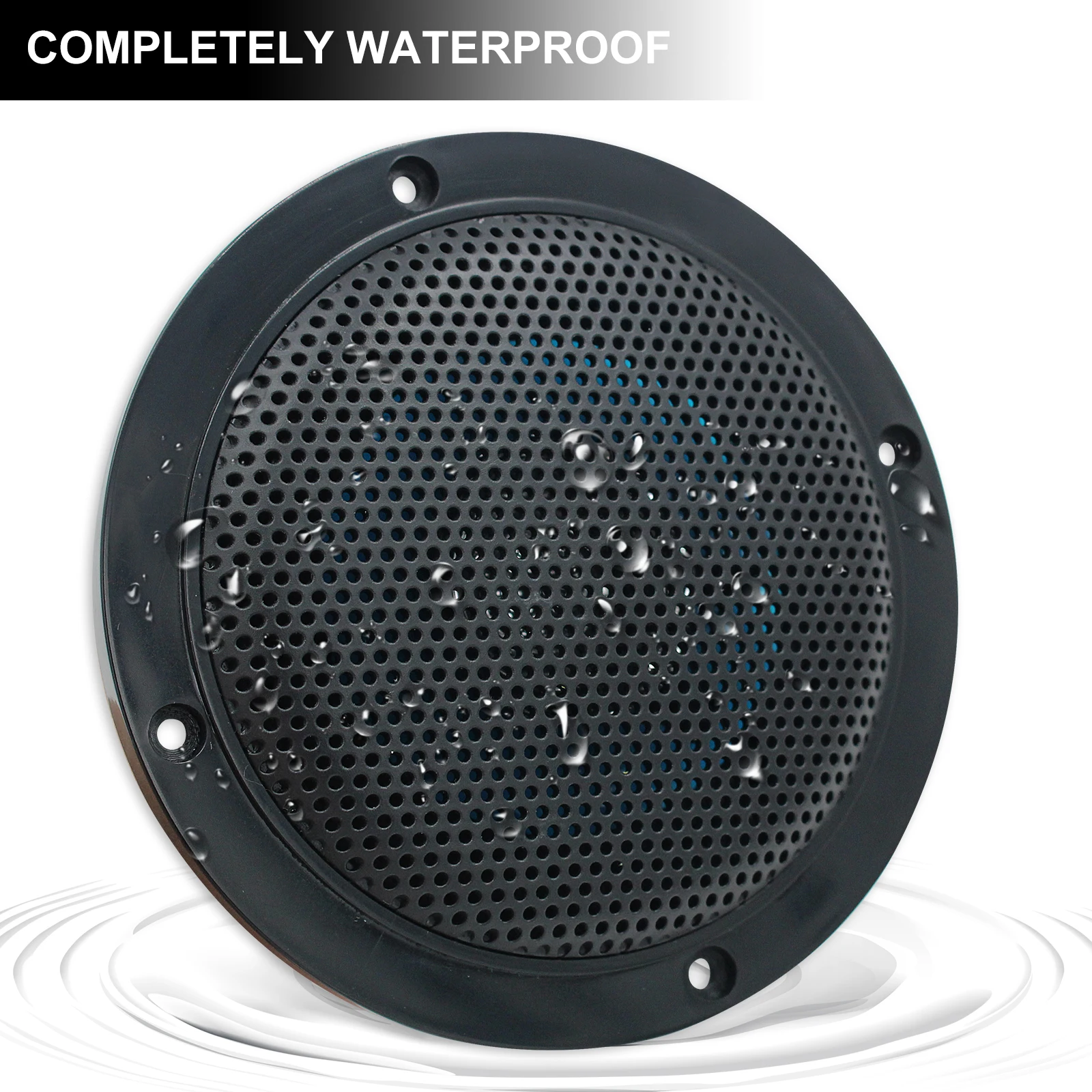 herdio 4inch 160w 2 way marine boat waterproof speakers for bathroom outdoor camper spa uv proof music speaker with flush mount free global shipping
