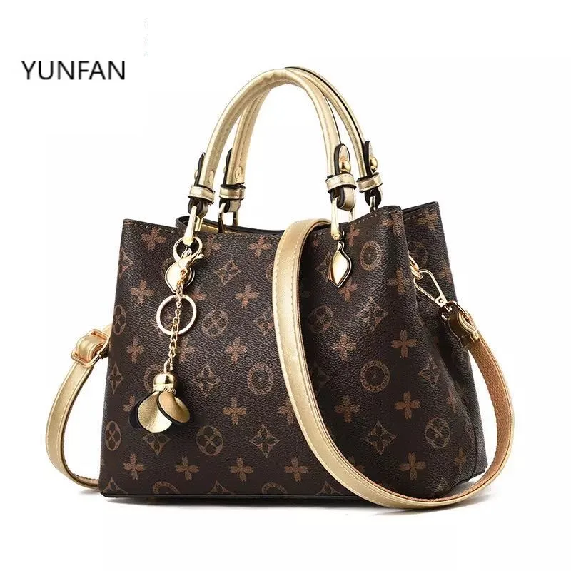 

2021 women's handbag designer luxury handbag printing bucket simple women's bag famous brand shoulder bag