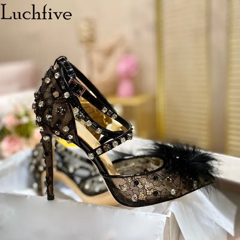 Сандалии женские с сетчатыми вставками босоножки гладиаторы кристаллами и