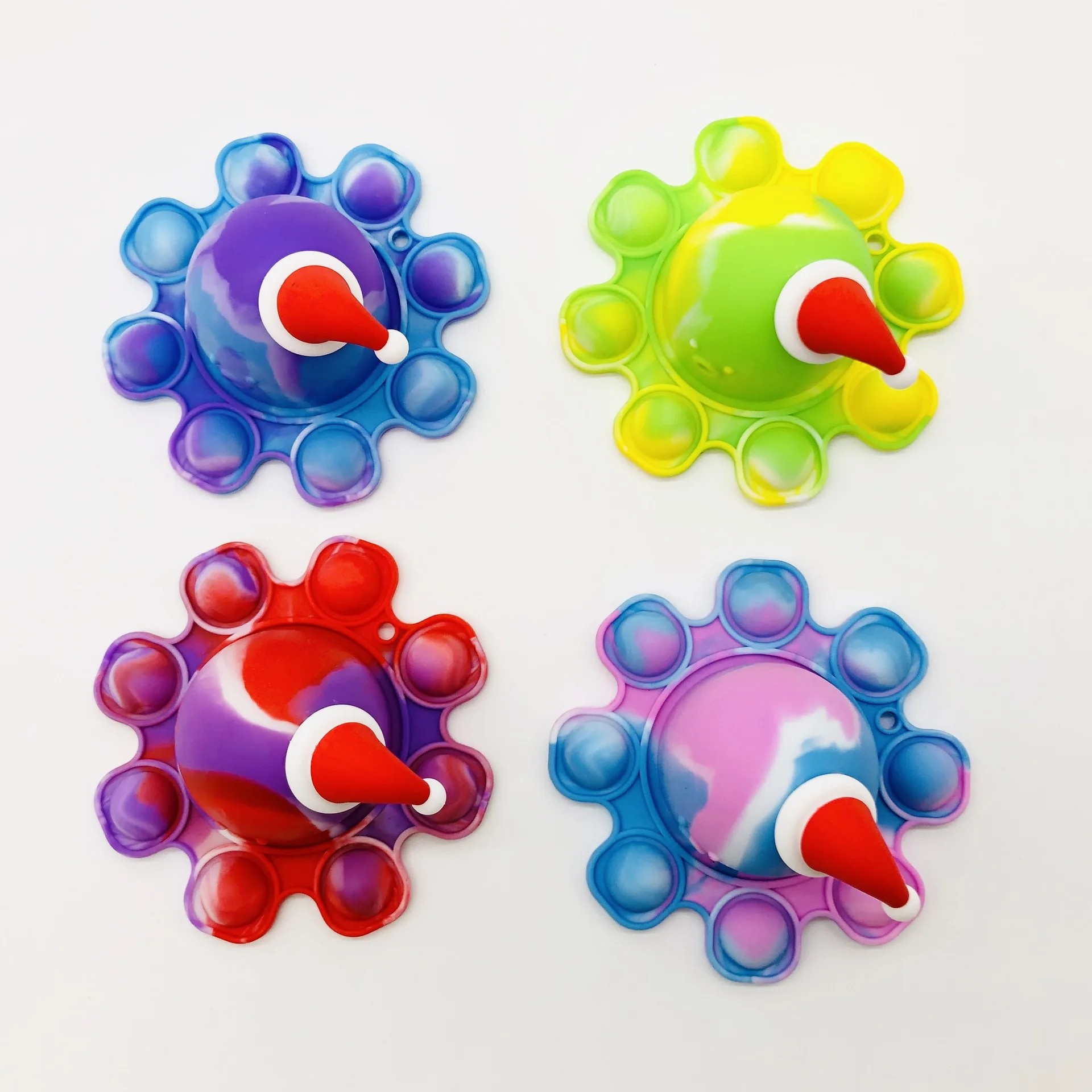 Juguetes volcado pulpo expresi&oacute;n Flip mu&ntilde;eca Arco Iris empujar burbuja juguetes anti estr&eacute;s Navidad juguetes educativos-1