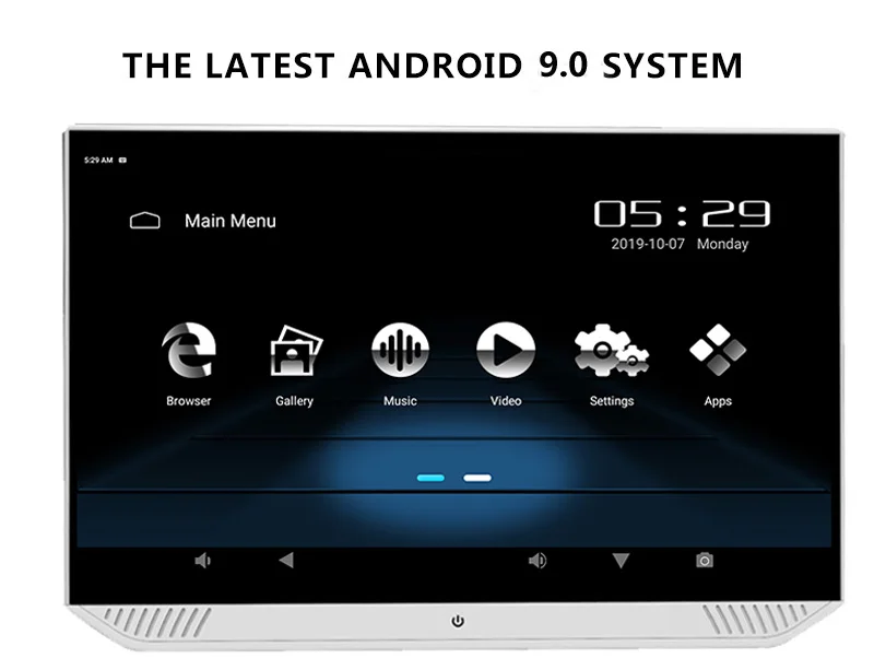 13,3 дюймов Android 9,0 2 ГБ+ 32 ГБ Автомобильный подголовник монитор 1920*1080 4K 1080P сенсорный экран wifi/Bluetooth/USB/SD/HDMI/FM/зеркальное отображение