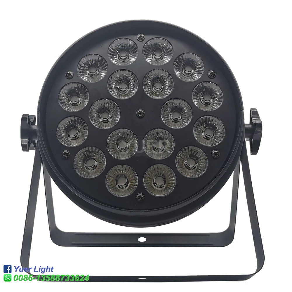 18x18 Вт RGBWA UV 6IN1 светодиодный плоский Par ОСВЕЩЕНИЕ DMX 512 алюминиевый DJ Эффект