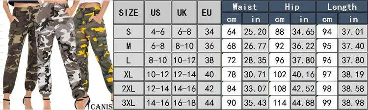 Womens Camo Cargo Trousers Casual Pants Military Army Combat Camouflage Loose Jogger Women 2019 Sweatpants | Женская одежда