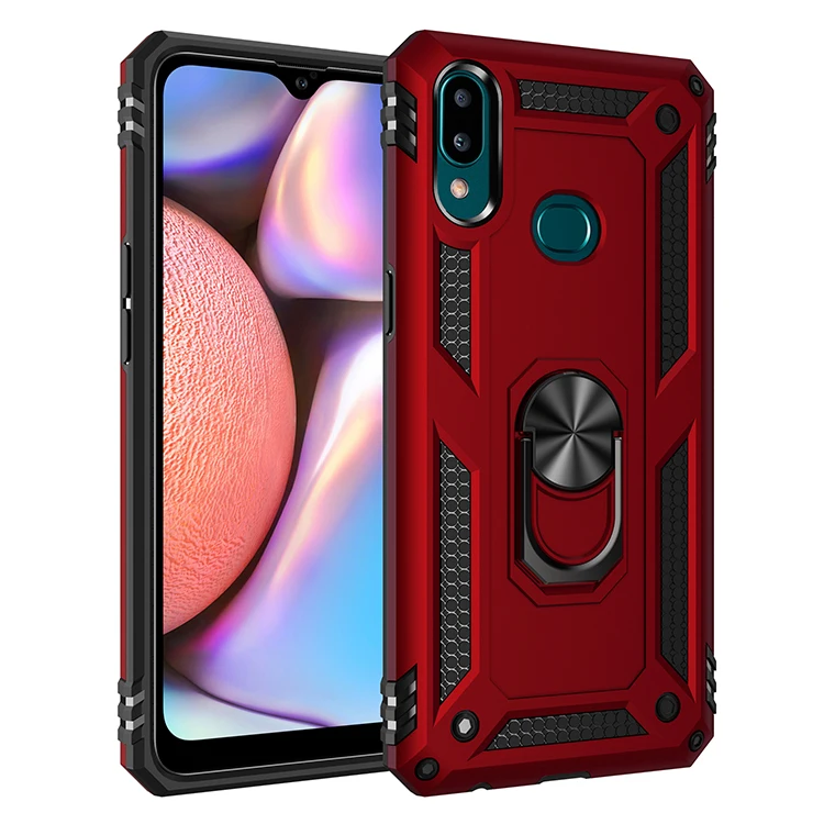 Red Чехол для samsung Galaxy A50S A30S, роскошный жесткий чехол из ТПУ с металлическим кольцом на палец для Galaxy A20S A40S A10S m30s Coques Fundas - Цвет: Red