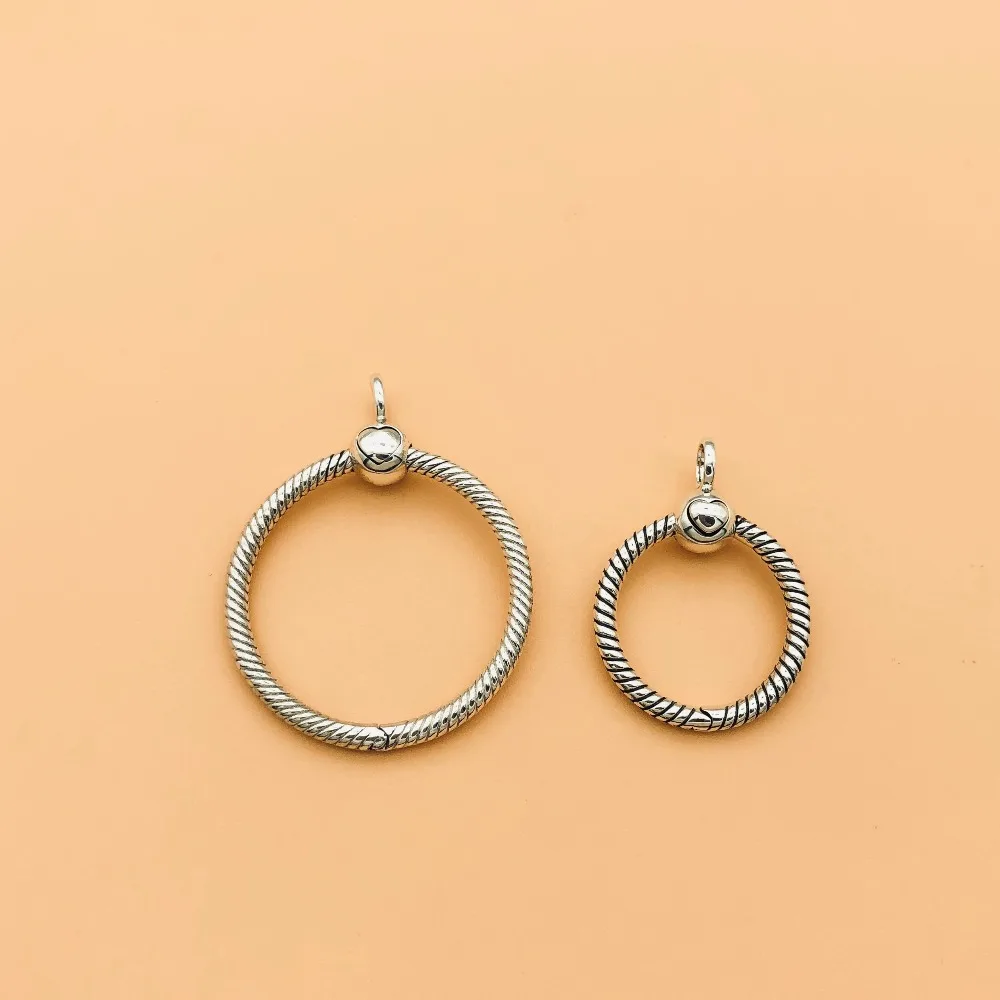 Cefuny Осень стиль Moments Mini& Medium O Подвеска подходит для бренда браслеты змеи и Bnagles 925 пробы серебряный кулон