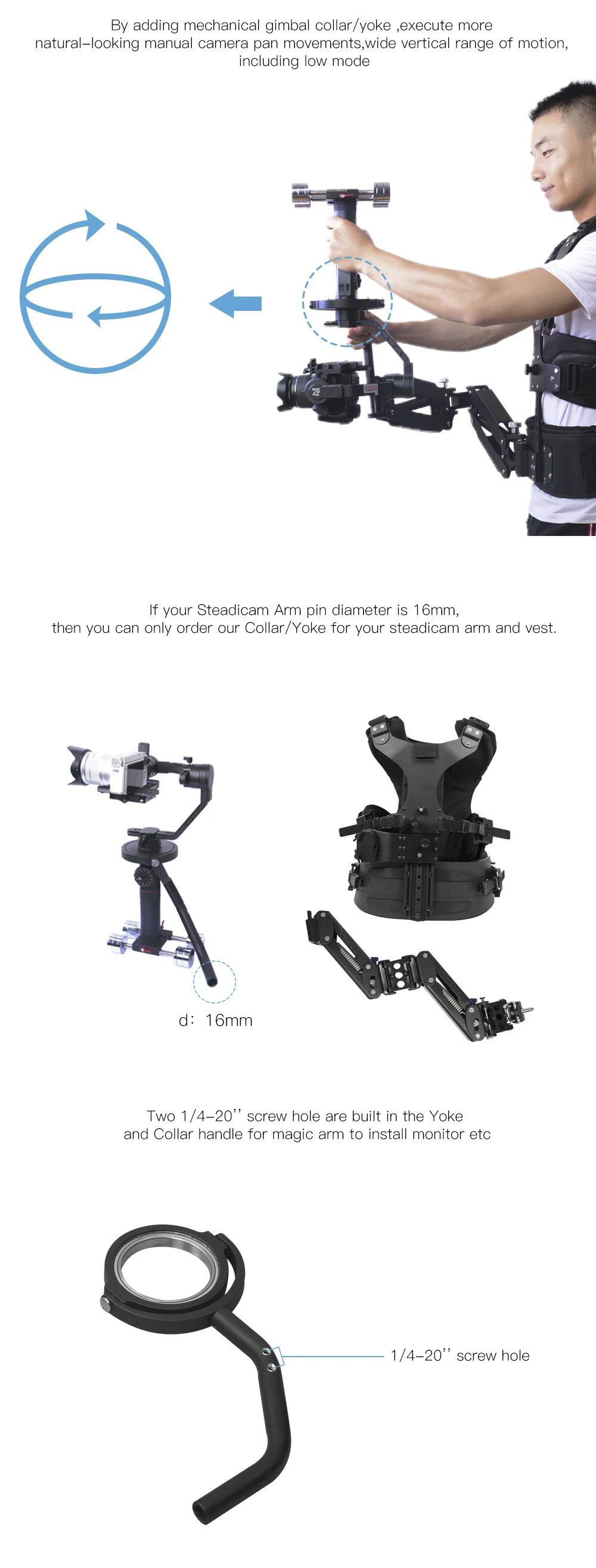 DF DIGITALFOTO THANOS-PRO карданный поддерживающий жилет с осью Z пружинный рычаг для DJI Ronin S Zhiyun Crane 2