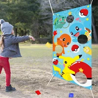 cartoon toss games with 4 bean bags indoor outdoor throwing supplies for children and adults carnival banner for party decor