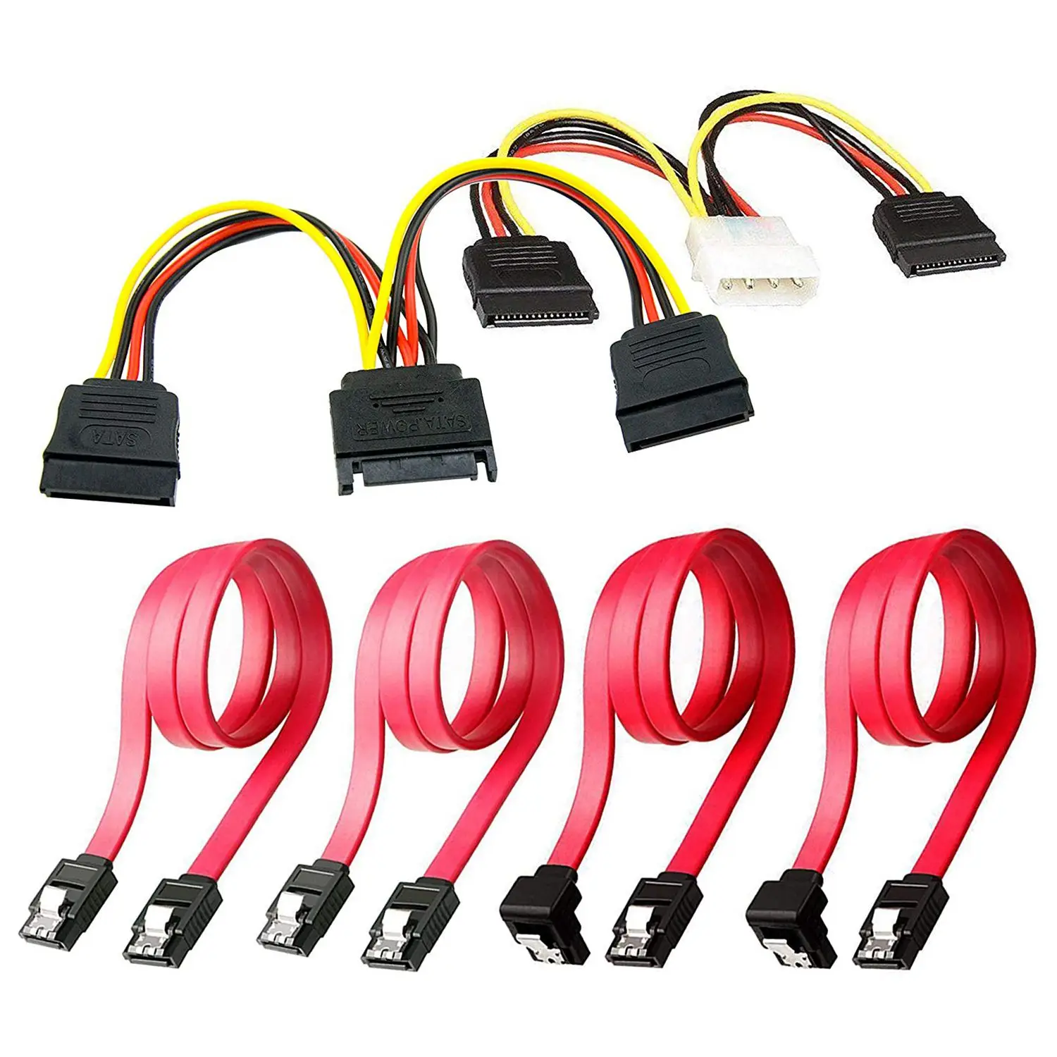 

Соединительные кабели для жестких дисков SSD / SATA III (1x4 контакта к двойному 15-контактному кабелю SATA Power Splitter, 1x15 контактов к двойному 15-контактн...