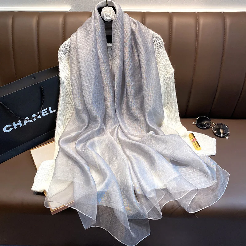 Бренд 2022 Новинка для хиджаба из пашмины взрослых однотонные зимние шелковые