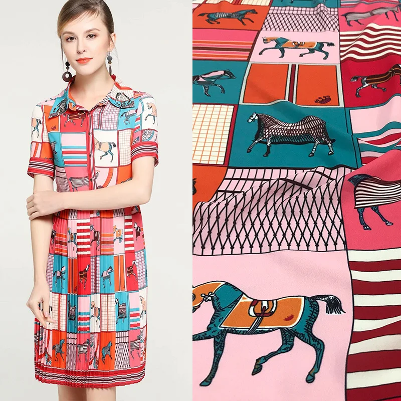 

Spring classic printed fabric European brand, cute circus, sewing fabric factory shop is not out of stock