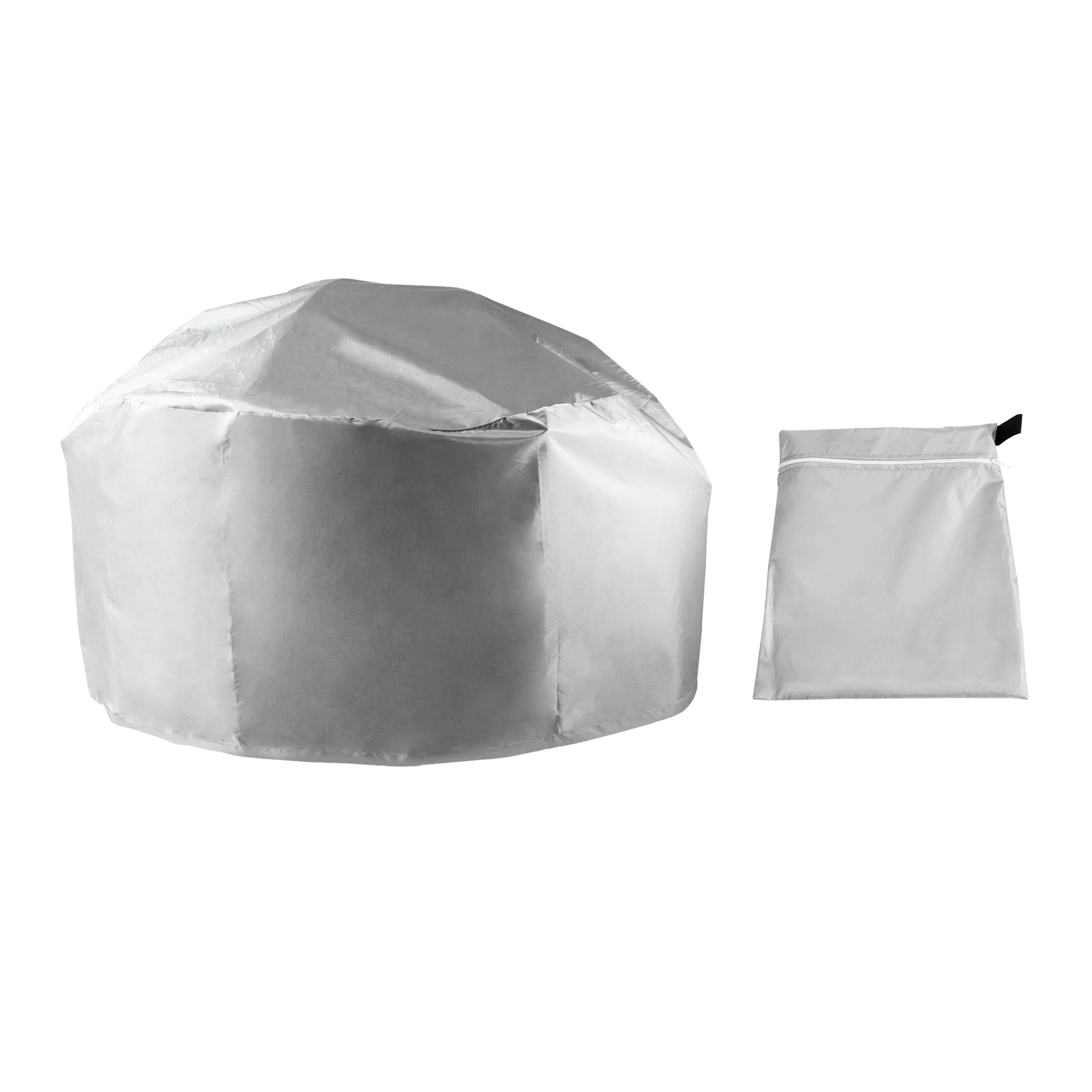

Round Waterproof Black Dustproof BBQ Cooking Fire Pit Cover Outdoor Patio Oxford Cloth With Storage Bag Foldable Protective