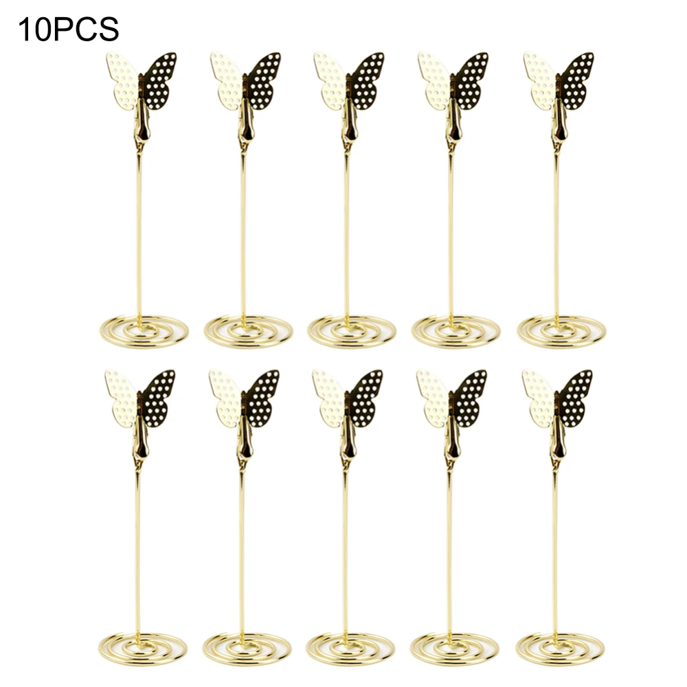 10 шт. держатель для банкнот в форме бабочки сердца круглой формы металл золото