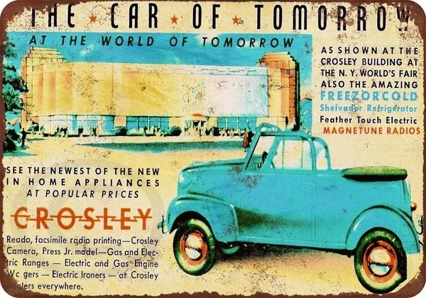 

Novelty Sign 1939 Crosley Vintage Reproduction Metal Sign