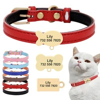cute custom cat collar personalized cat collar for small dogs cats kitten puppy nameplate collars free engraving accessories
