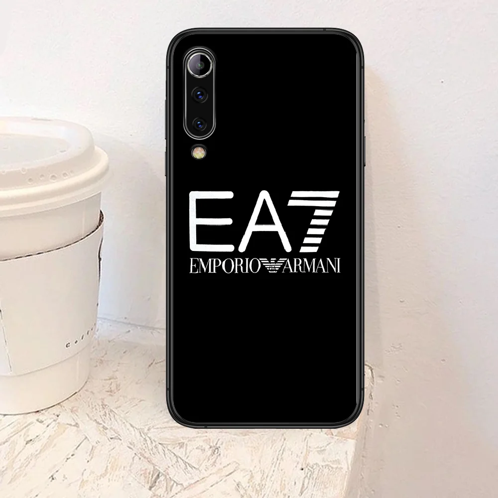 

Italian brand EA7 Phone Case For Xiaomi Mi Note 10 A3 9 MAX 3 A2 8 9 Lite Pro Ultra black Prime Silicone Funda Soft Shell 3D