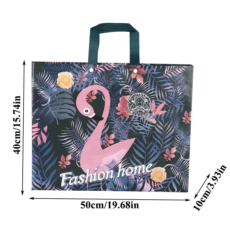 

2021 Newest Printing Eco Shopping Bag Reusable Foldable Creative Tote Folding Pouch Travel Non-Woven Bathroom Home Storage Bag