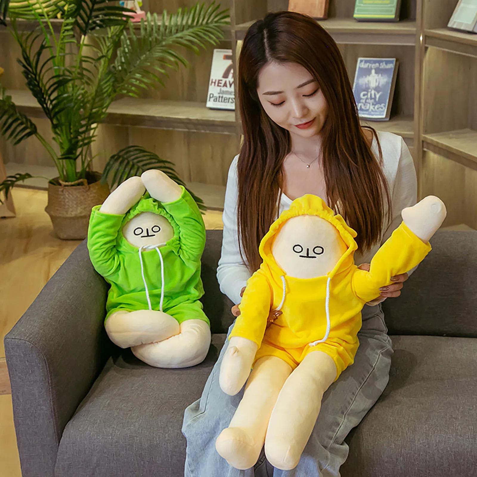 

18-65cm WOONGJANG Dolls Yellow Banana Man Plush Toys Korea Popular Appease Dolls Birthday Gifts for Children Baby Plush Toy
