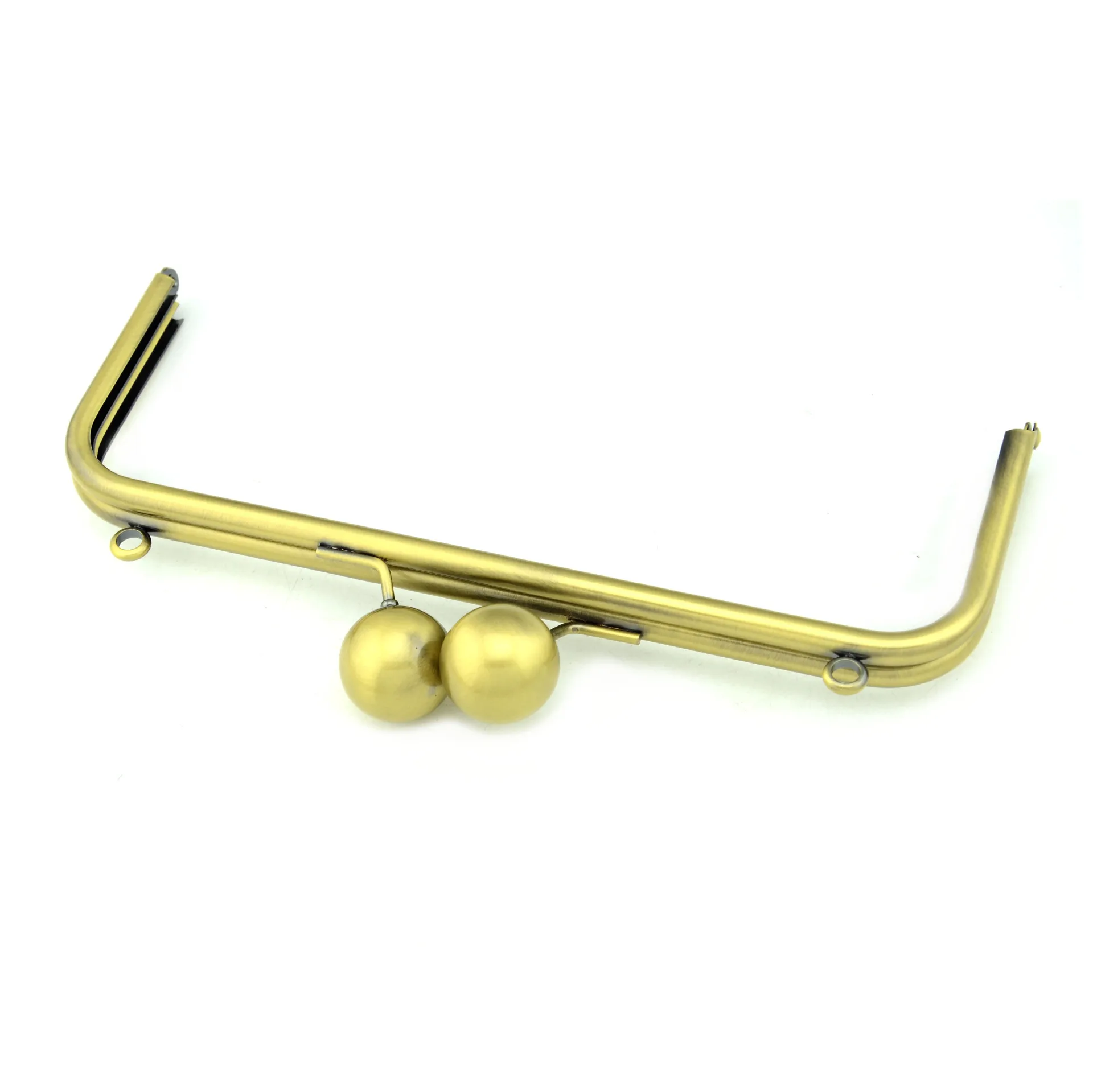 10 inches Metal Purse Frame Handle Clutch Bag Making Kiss Clasp Bags Hardware 2cm big ball metal purse handle 25x9cm | Багаж и сумки