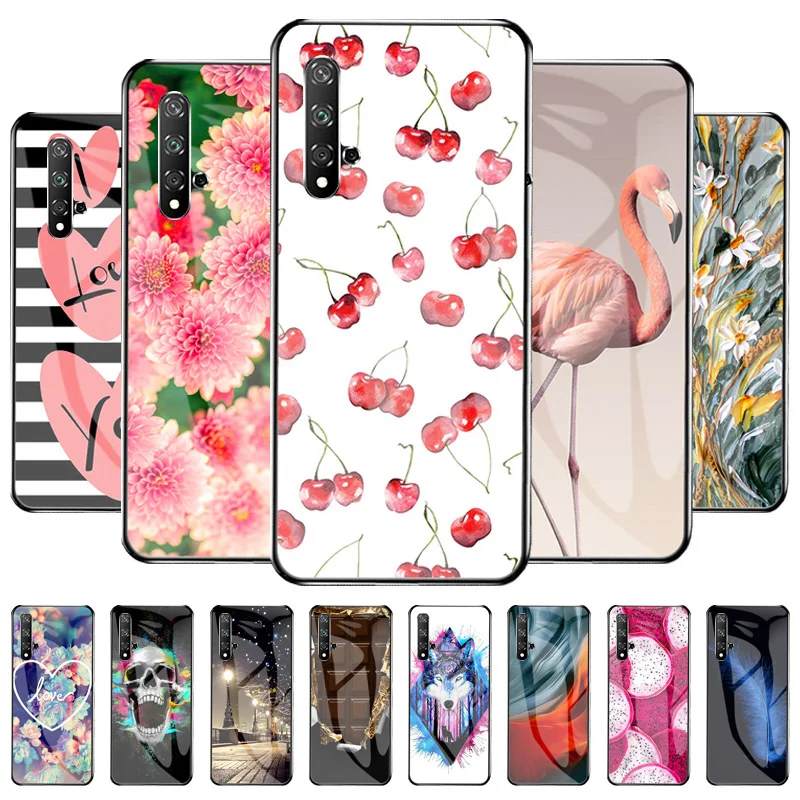 

Tempered Glass Case For Huawei Honor 20 Case Hard Phone Cover For Huawei Honor20 Protective Fundas Nova 5T Nova5T Back Bumper