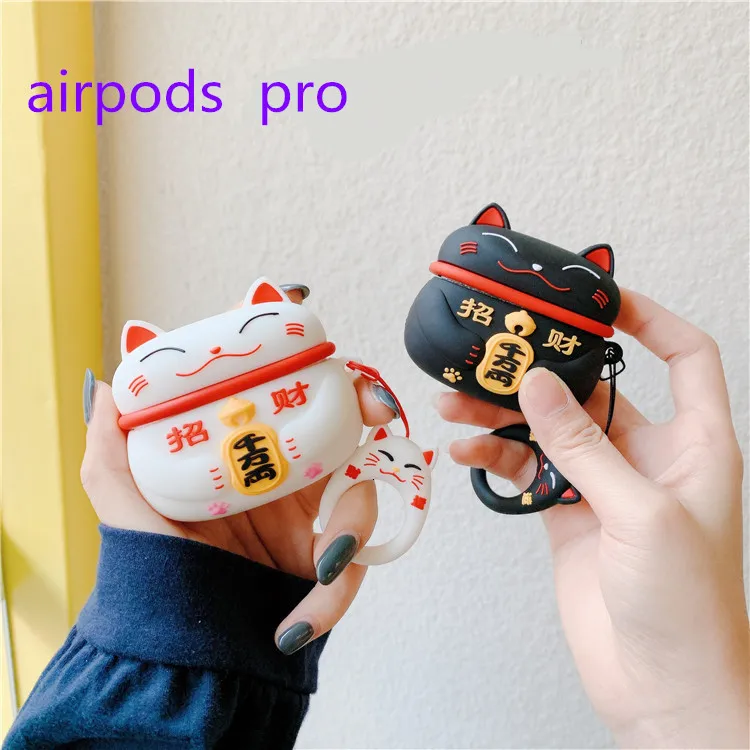 

Чехол для наушников Duszake для Airpods Pro, аксессуары для Airpod Pro, чехол для Airpods 3, милый силиконовый чехол для ключей, кошка