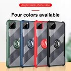 Высококачественный защитный чехол для OPPO Realme C11 2020 акриловый чехол-накладка из термополиуретана с подставкой Чехол для телефона с кольцом оболочки для Narzo 30 20 фотокамеры мгновенного действия 8 7 V13 C21 C15 C12 C17 C20 X50 Pro 2021 4G 5G