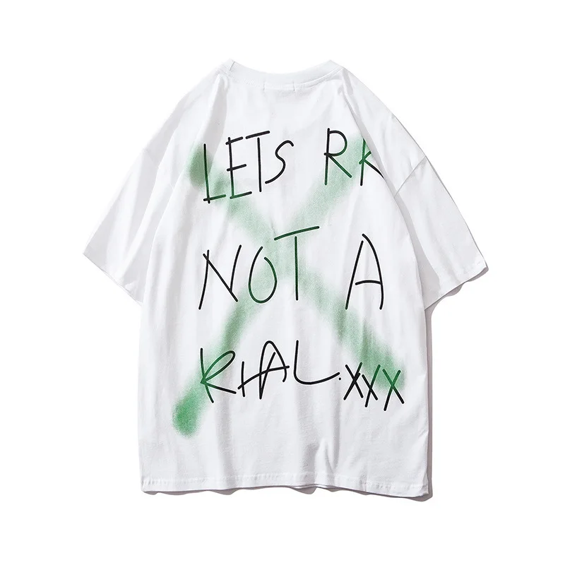 

2020 spring/summer hip-hop street national trend men's T-shirt graffiti cartoon print short-sleeved tide card