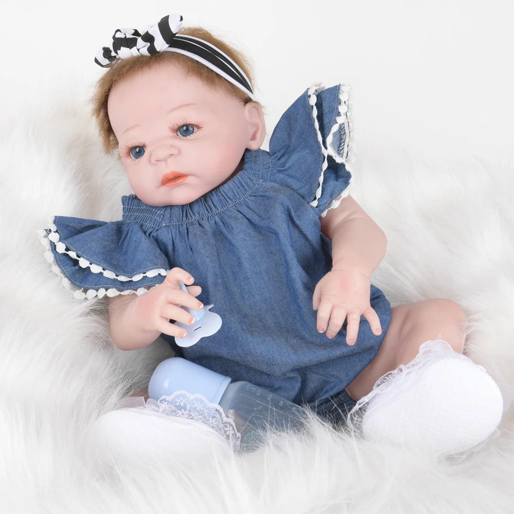 Кукла новорожденная силиконовая 55 см 22 дюйма | Игрушки и хобби