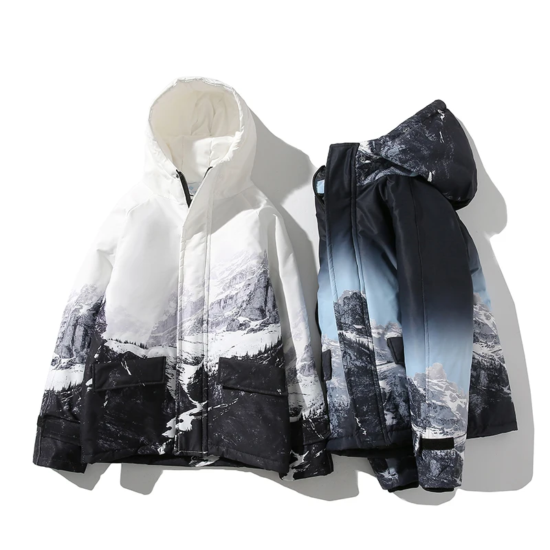 2023 Men Jackets Winter Warm Thick Parkas Waterproof Hooded Fur Collar Coat Fashion Casual Outwear