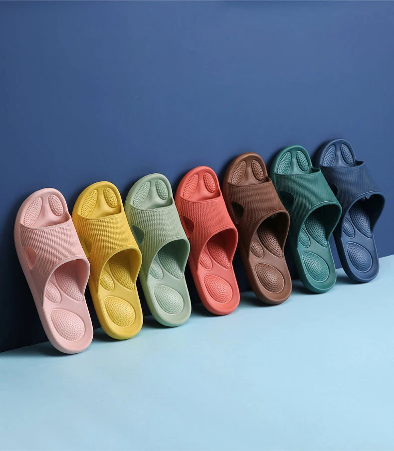 

Домашние удобные мягкие тапочки для мужчин и женщин, Нескользящие сандалии для ванной и дома, шлепанцы на толстой подошве, женские летние са...