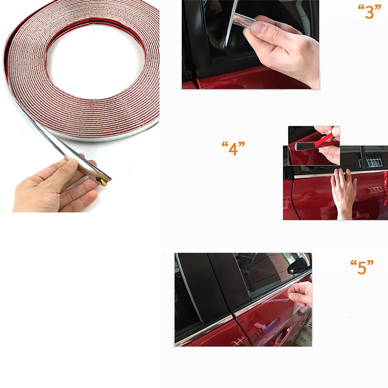 

Car styling Decoration Sticker Chrome Strip For UAZ 31512 3153 3159 3162 Simbir 469 Hunter Patriot