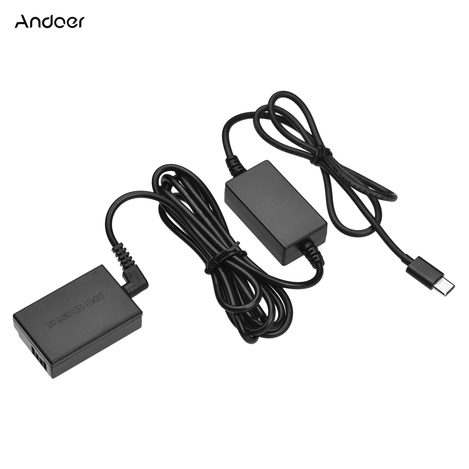 Andoer DC муфта манекен батарея и USB-C Type-C AC конвертер адаптер питания кабель для LP-E17