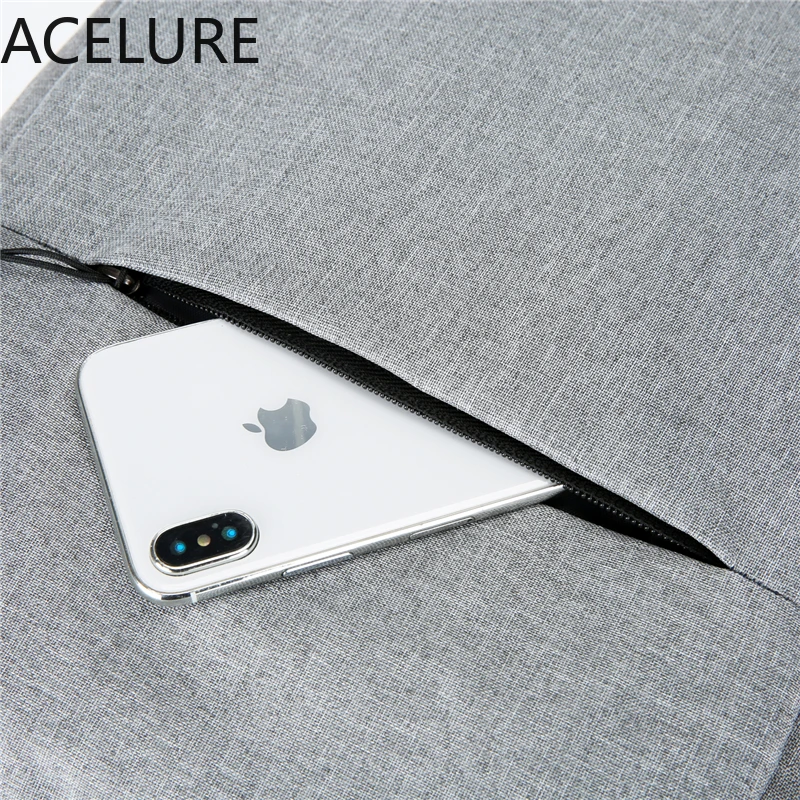 

ACELURE Fashion Solid Color Oxford Men Women USB Charging Business Computer Bags Casual Shoulder Diagonal Bag Pack Cross-border