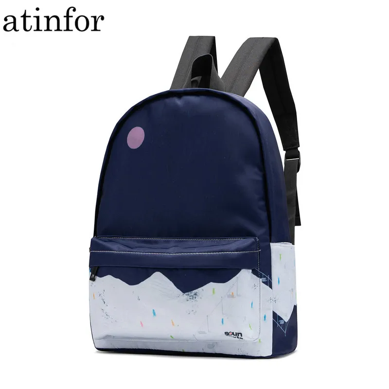 Брендовый водонепроницаемый Женский дорожный рюкзак с принтом atinfor студенческий