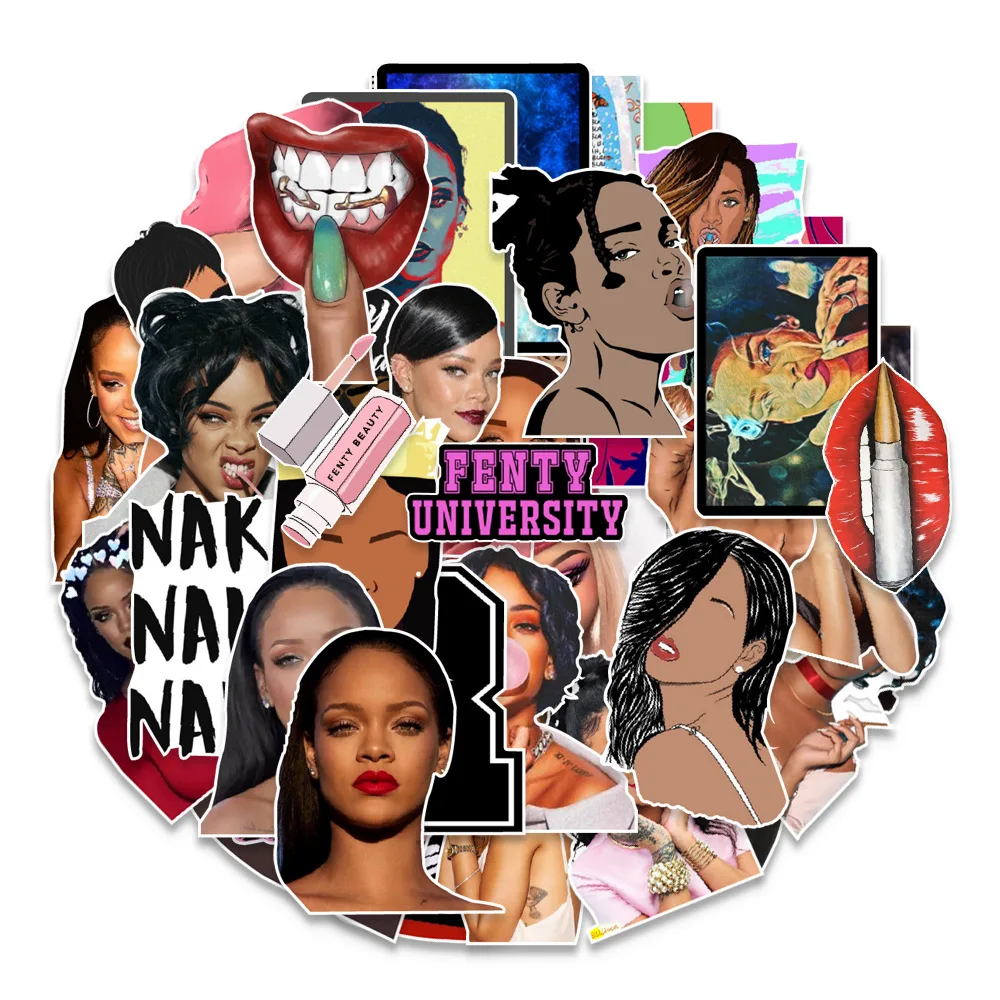 10/30/50PCS Rihanna Personalized Graffiti Waterproof Sticker Suitcase Notebook Refrigerator Skateboard Water Cup HelmetWholesale | Игрушки и